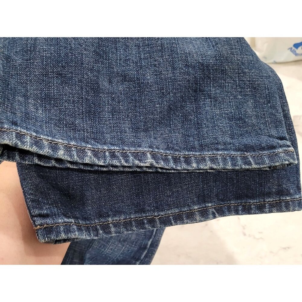 Mens Wrangler Relaxed Straight Fit Blue Denim Jeans Size 34 X 30 - Picture 7 of 9